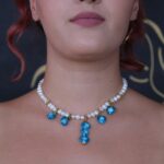 ETC0030 - Choker Model İnci Kolye-Küpe Takı Seti