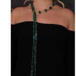 ETC0032 -  Zümrüt Yeşili Kristal Kolye Küpe Seti
